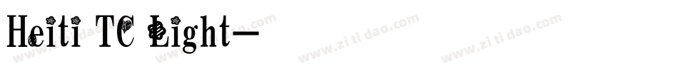 Heiti TC Light字体转换